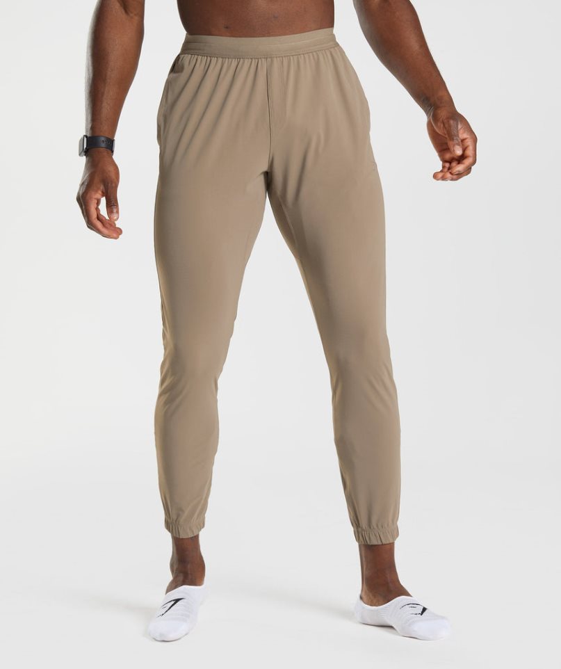 Men\'s Gymshark Studio Jogger Brown | CA 5N18A6